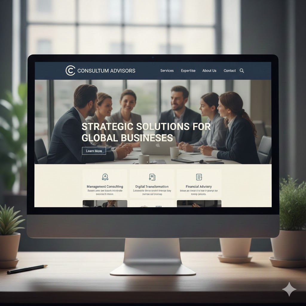 Professional website for consulting firm